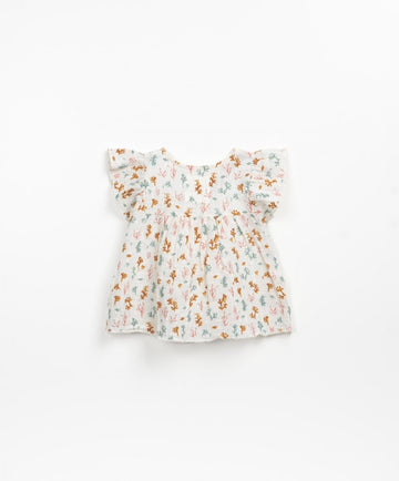 Gewebte Tunika mit Korallenprint – Fiber – Play Up